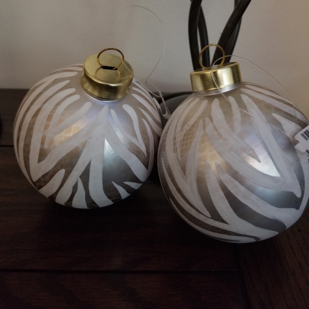 Zebra Print (2) Ornaments